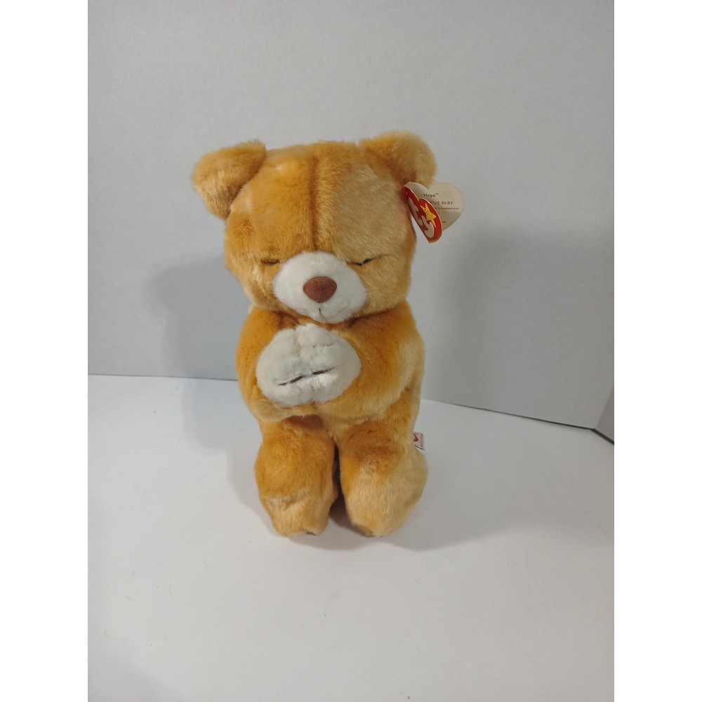 Ty Large Plush Beanie Buddy - Hope the Praying Bear 11 Inch Easter- Baby Gift